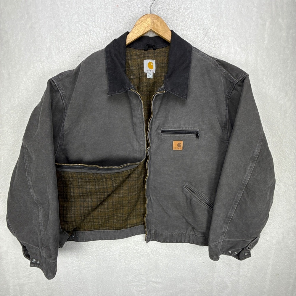 Carhartt Detroit Jacket Blanket Lined‎ Mens 4XL J97 GVL Gravel Gray NWT NOS